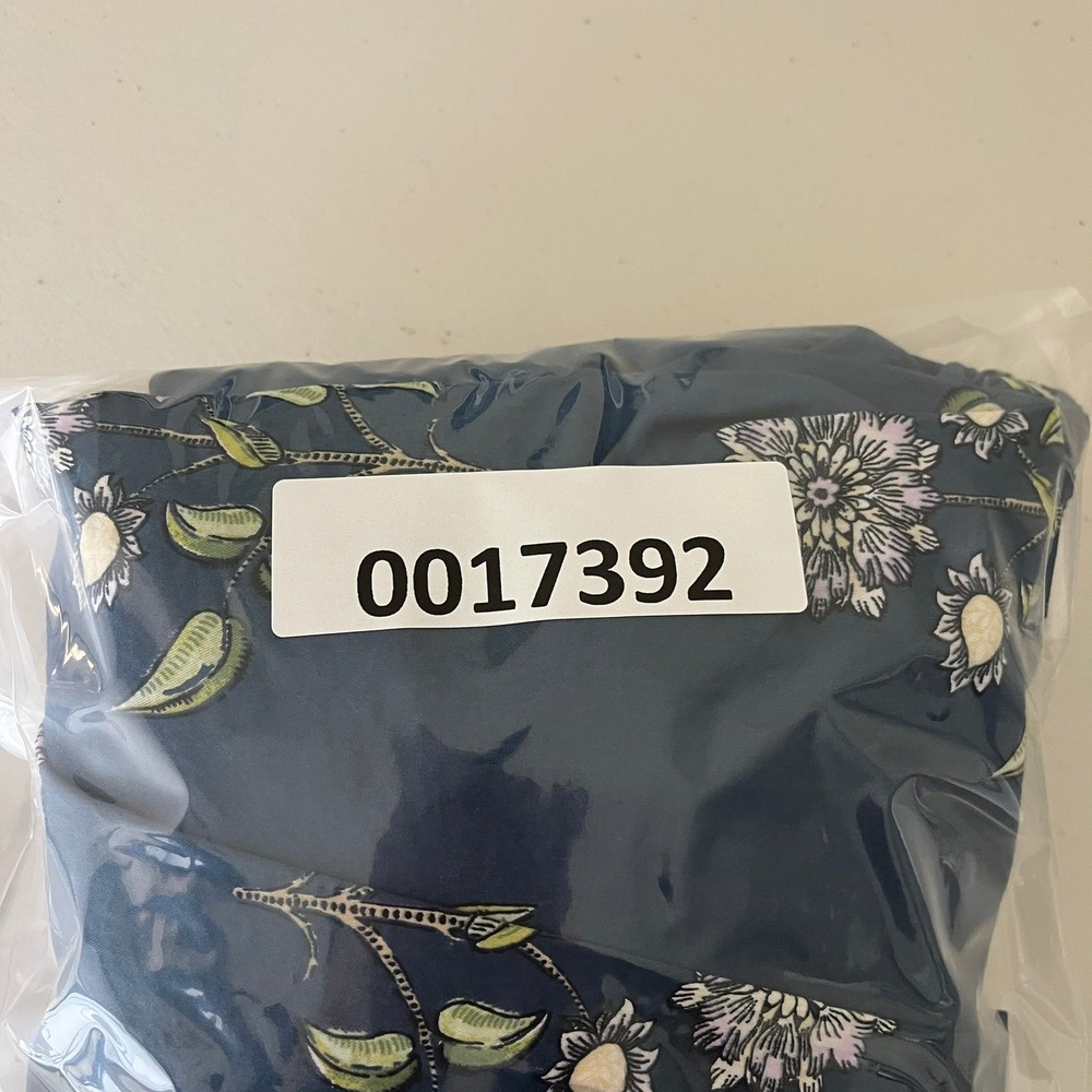 Old Navy Womens 2X Teal Blue Floral Off The Shoulder Puff Sleeve Blouse Top - Picture 12 of 12
